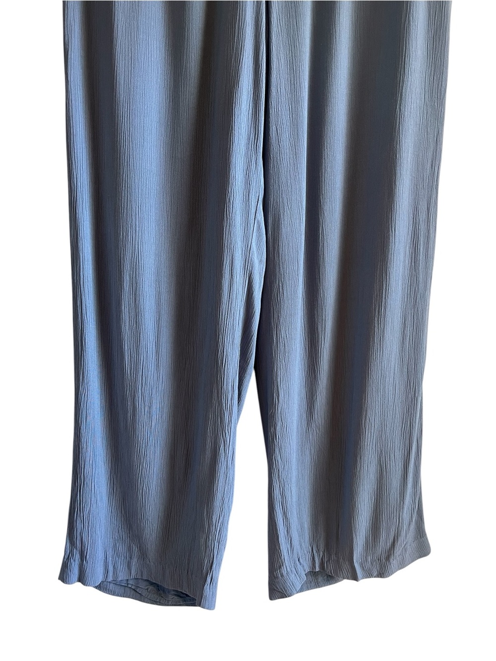 Babaton Light Blue Wide-Leg elastic waist casual pants Sz L excellent condition - Picture 3 of 10